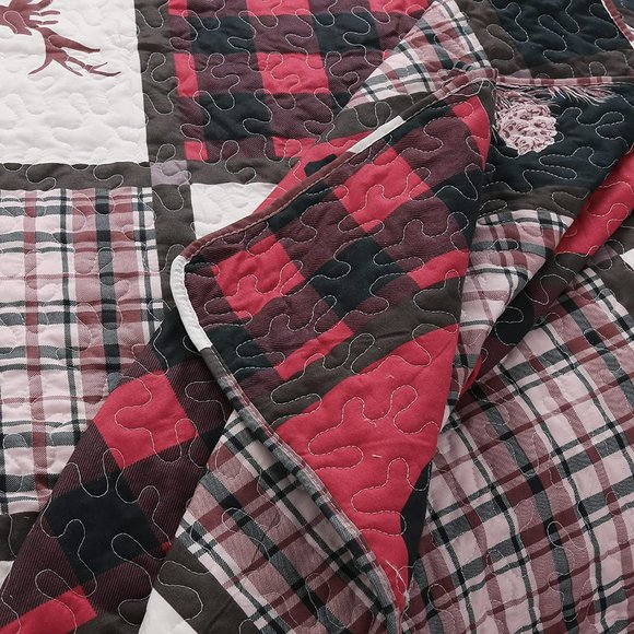 3PC Quilt Set Stitching Coverlet Bedspread Ultra Soft - Picture 3 of 6